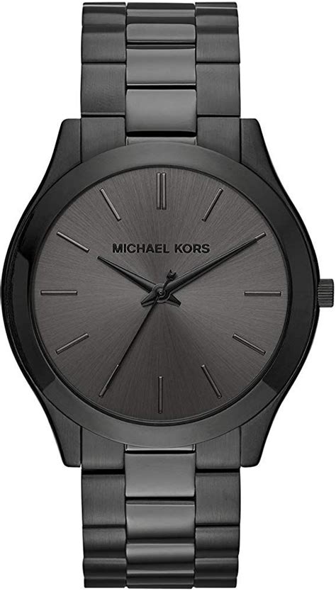 michael kors watch men all stainless steel 251302 10 atm|Oversized Runway Black.